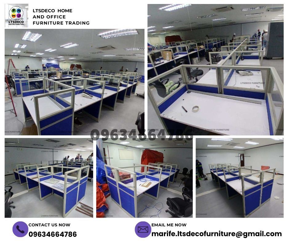 workstation tables cubicles office partition furnitures (Category: Office Furniture & Fixtures) located in Caloocan City. Submitted by cheska.ltsdeco (Listing ID 1470388807, Image 1). Description: 👉Are you looking for WORKSTATION, MODULAR CUBICLES OFFICE PARTITION, and OFFICE FURNITURE SUPPLIER? LTSDECO Furniture, is direct supplier, manufacturer, and trusted provider of high quality, affordable and durable modular office divider partition, home