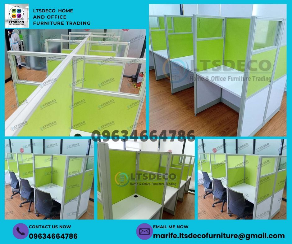 workstation tables customized office partition furniture (Category: Office Furniture & Fixtures) located in Caloocan City. Submitted by cheska.ltsdeco (Listing ID 1470377282, Image 1). Description: 👉Are you looking for WORKSTATION, MODULAR CUBICLES OFFICE PARTITION, and OFFICE FURNITURE SUPPLIER? LTSDECO Furniture, is direct supplier, manufacturer, and trusted provider of high quality, affordable and durable modular office divider partition, hom