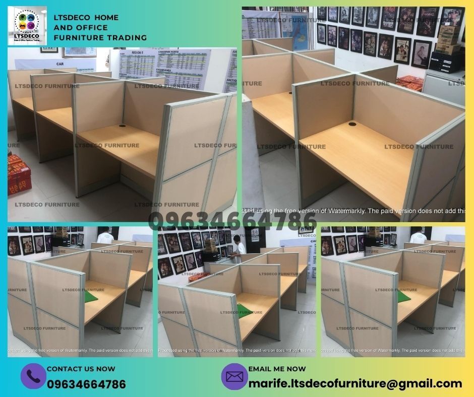 workstation tables customized office partition furnitures (Category: Office Furniture & Fixtures) located in Caloocan City. Submitted by cheska.ltsdeco (Listing ID 1470390060, Image 2). Description: 👉Are you looking for WORKSTATION, MODULAR CUBICLES OFFICE PARTITION, and OFFICE FURNITURE SUPPLIER? LTSDECO Furniture, is direct supplier, manufacturer, and trusted provider of high quality, affordable and durable modular office divider partition, ho
