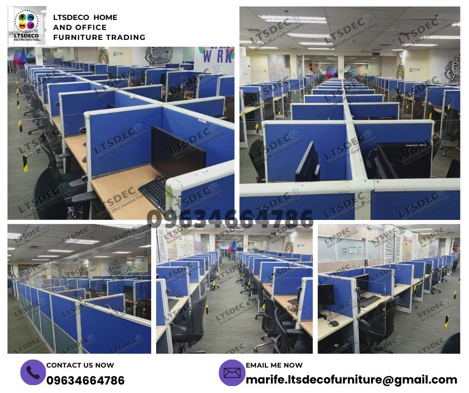 workstation tables modular office partition furnitures (Category: Office Furniture & Fixtures) located in Caloocan City. Submitted by cheska.ltsdeco (Listing ID 1470368234, Image 1). Description: 👉Are you looking for WORKSTATION, MODULAR CUBICLES OFFICE PARTITION, and OFFICE FURNITURE SUPPLIER? LTSDECO Furniture, is direct supplier, manufacturer, and trusted provider of high quality, affordable and durable modular office divider partition, home 