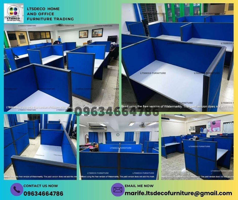 workstation tables modular office partition furniture (Category: Office Furniture & Fixtures) located in Caloocan City. Submitted by cheska.ltsdeco (Listing ID 1470424448, Image 2). Description: 👉Are you looking for WORKSTATION, MODULAR CUBICLES OFFICE PARTITION, and OFFICE FURNITURE SUPPLIER? LTSDECO Furniture, is direct supplier, manufacturer, and trusted provider of high quality, affordable and durable modular office divider partition, home a