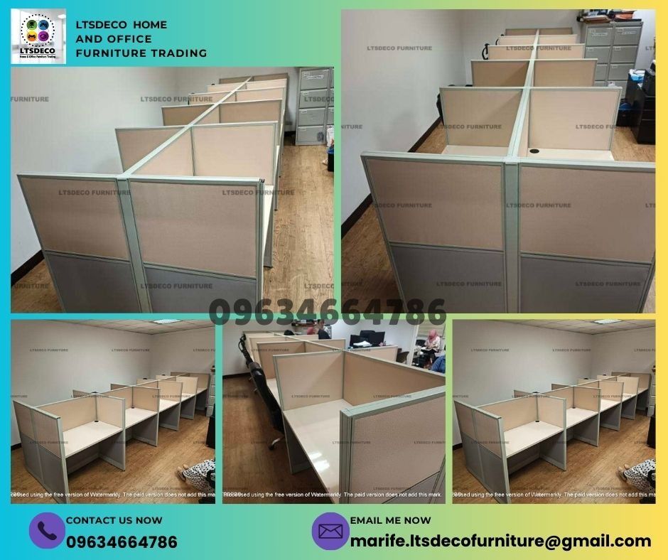 workstation tables modular office partition furnitures bpo system (Category: Office Furniture & Fixtures) located in Caloocan City. Submitted by cheska.ltsdeco (Listing ID 1470428799, Image 2). Description: 👉Are you looking for WORKSTATION, MODULAR CUBICLES OFFICE PARTITION, and OFFICE FURNITURE SUPPLIER? LTSDECO Furniture, is direct supplier, manufacturer, and trusted provider of high quality, affordable and durable modular office divider parti