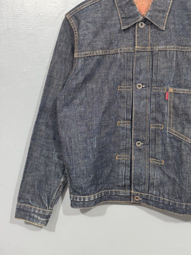 Workware Type-1 Selvedge Denim Jacket (Category: Coats, Jackets and Outerwear) located in Manila. Submitted by sophisticatedgoons (Listing ID 1470470080, Image 3). Description: Blue Denim Copper Riveted Overalls Workware Type-1 Selvedge Denim Jacket Lot 4406xx Size: Medium but fits Small men's Dimes: 20 x 24 In good condition Issue: Natural denim fading Presentable Check pics (can send more thru dm 📩).
