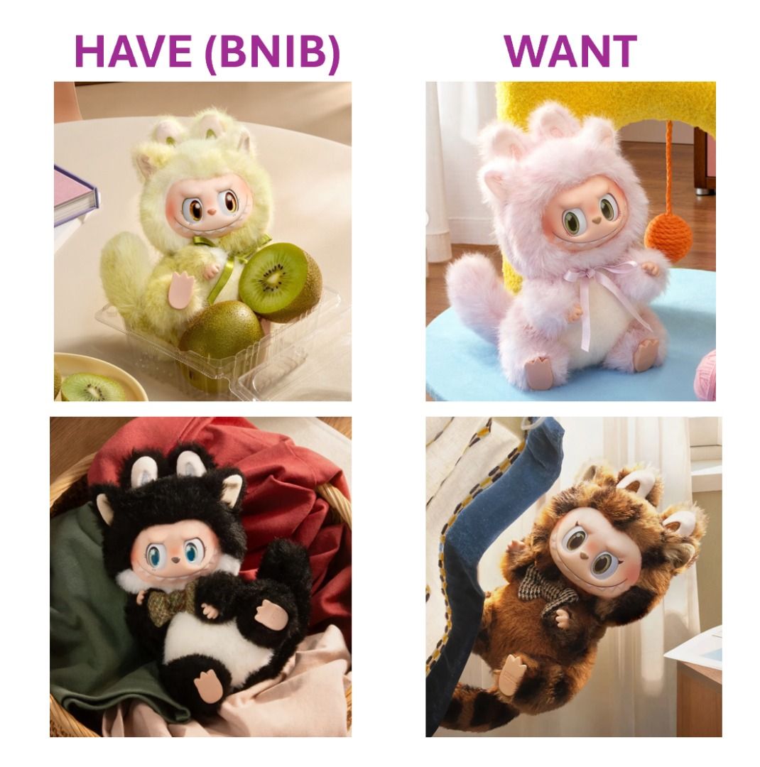 [WTT/WTS] Pop Mart The Monsters Cat Mode On - Cow Kitty & Matcha Kitty ...