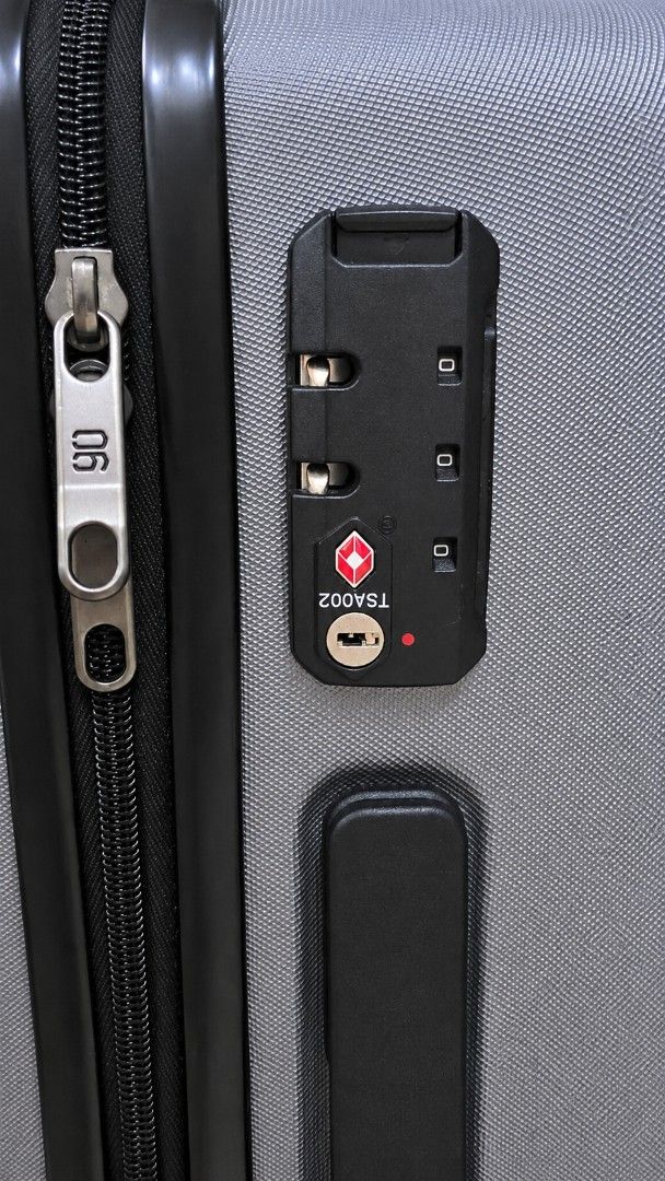 Xiaomi luggage with TSA Lock (Category: Luggage) located in Mandaluyong City. Submitted by jbird311 (Listing ID 1470453959, Image 2). Description: - Brand: Xiaomi - Color: Grey - Type: Hardside luggage with durable outer shell - Mobility: Smooth-rolling four double wheels - Security: Integrated TSA002 combination lock - Convenience: Top and side carry handles - Closure: Secure zip closure with branded dual zipper pulls - Design: Minimal vertical 