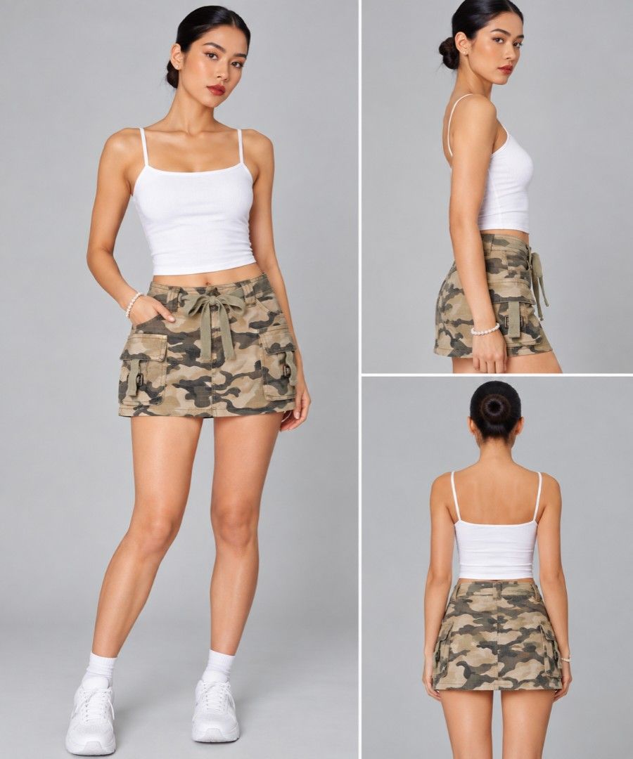 Y2k Cargo Camouflage Mini Skirt Size Small (Category: Skirts) located in Dumanjug. Submitted by cebuanaavtg (Listing ID 1470455757, Image 3). Description: No issue.
