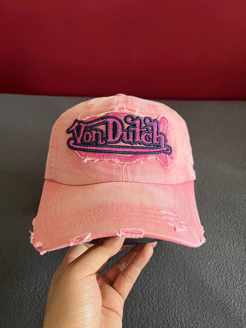 Y2K DISTRESSED PINK VON DUTCH CAP 32 ERIC BOSTROM (Category: Caps & Hats) located in Quezon City. Submitted by ezpc.thrift (Listing ID 1470369981, Image 2). Description: ISSUE: NONE CONDITION: EXCELLENT SIZE: ONE SIZE FITS MOST DM FOR MORE INQUIRIES.