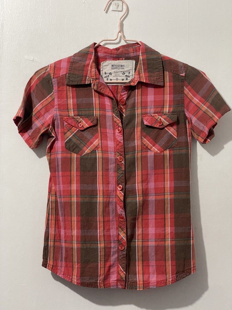Y2K Mossimo Plaid Button Up Polo Top (Category: Others Tops) located in Tuguegarao City. Submitted by ziggerryy (Listing ID 1470519085, Image 1). Description: No flaws. No holes. Fits XXS-XS.