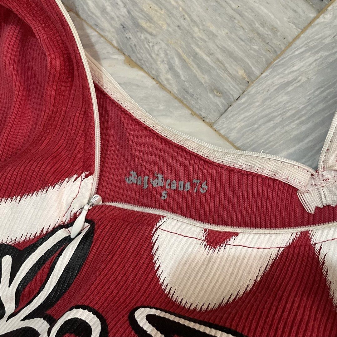 Y2k Red Cool Top (JAG JEANS) (Category: Sleeveless) located in Bacoor. Submitted by s4dee (Listing ID 1470544240, Image 2). Description: size: xs - s - authentic jag jeans - cool zipper neck .