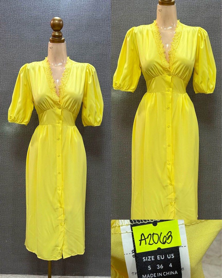 Yellow dress (Category: Dresses) located in Santa Barbara. Submitted by bluwayz (Listing ID 1470451623, Image 1). Description: Never used. Perfect for date night, church date, or formal event..