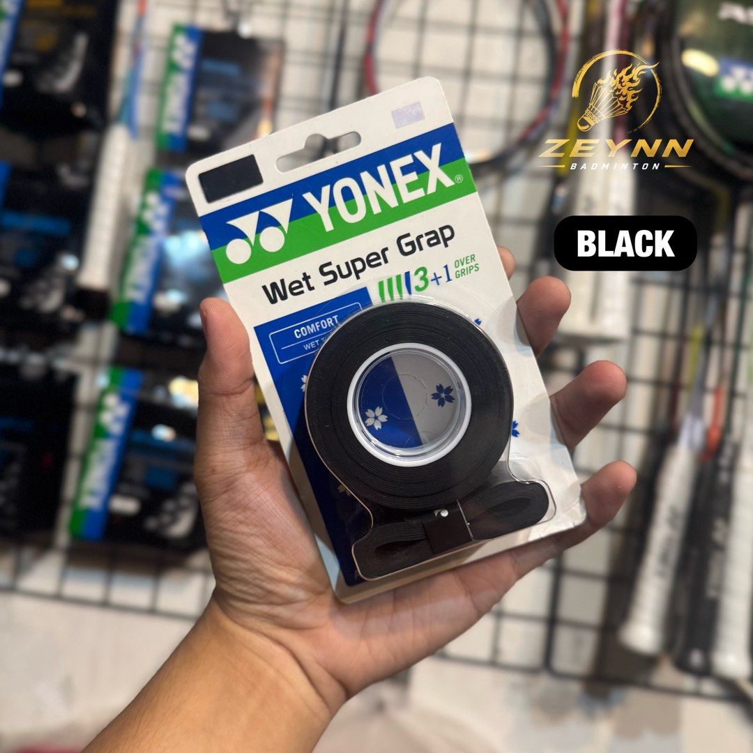 YONEX WET SUPER GRAP AC994CR - AUTHENTIC / ORIGINAL (Category: Racket and Ball Sports) located in Las Pinas. Submitted by lvespinaa (Listing ID 1470468554, Image 2). Description: ‼️AVAILABLE ONHAND : YONEX WET SUPER GRAP AC994CR‼️ Looking for a grip na comfortable hawakan at may good grip sa racket? Yonex Wet Super Grap offers a tacky feel, helps absorb moisture and shock, and gives you better feel and control while playing. 💯 ✅ Up to 4 rackets 