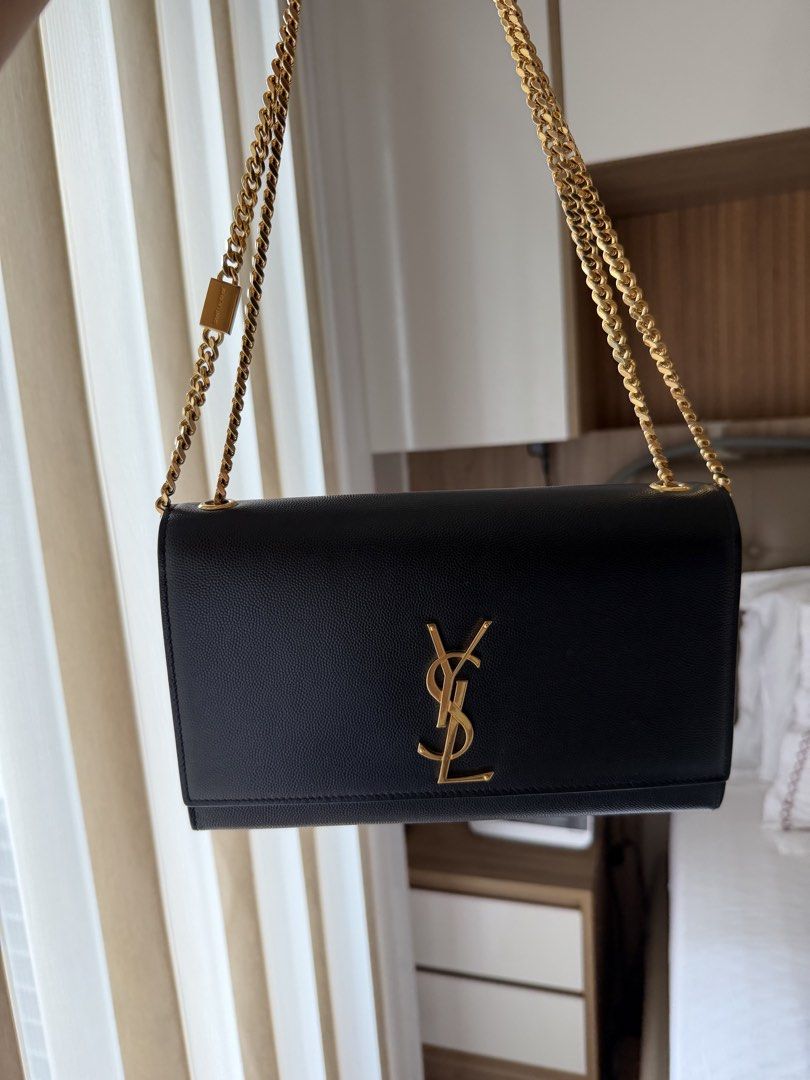 YSL KATE- with gold hardware (Category: Cross-body Bags) located in Makati City. Submitted by lambogirl (Listing ID 1470415338, Image 1). Description: ✔️In excellent condition- minimal signs of used ✔️Frew shipping or pick up (Makati) ✔️comes with dust bag, box and entrupy (authenticity card).
