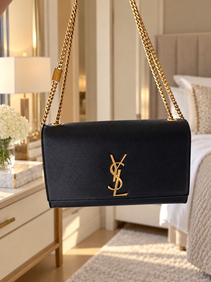 YSL KATE- with gold hardware (Category: Cross-body Bags) located in Makati City. Submitted by lambogirl (Listing ID 1470415338, Image 3). Description: ✔️In excellent condition- minimal signs of used ✔️Frew shipping or pick up (Makati) ✔️comes with dust bag, box and entrupy (authenticity card).