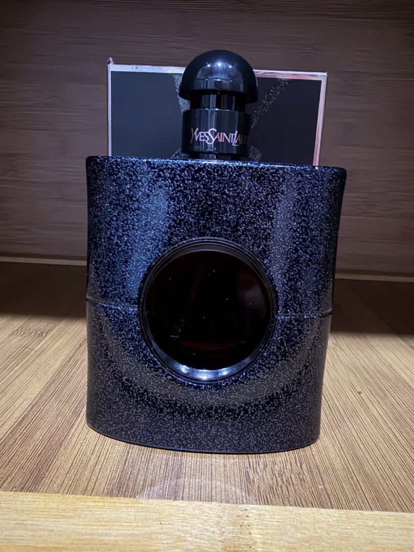 Yves Saint Laurent Black Opium Eau de Parfum 90ml (Category: Fragrance & Deodorants) located in Davao. Submitted by iceangel09 (Listing ID 1470556567, Image 2). Description: - Authentic YSL Black Opium Eau de Parfum - Generous 90ml size in the iconic dark glitter bottle - Warm and captivating amber scent profile - Comes complete with the original box - Verified batch code: 38W902N stamped on the bottom label - Guaranteed authentic, perfect for gi