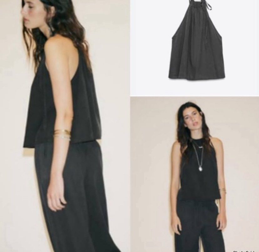 Zara black washed halter top (Category: Blouses) located in Koronadal. Submitted by gstyledforless (Listing ID 1470438526, Image 1). Description: .