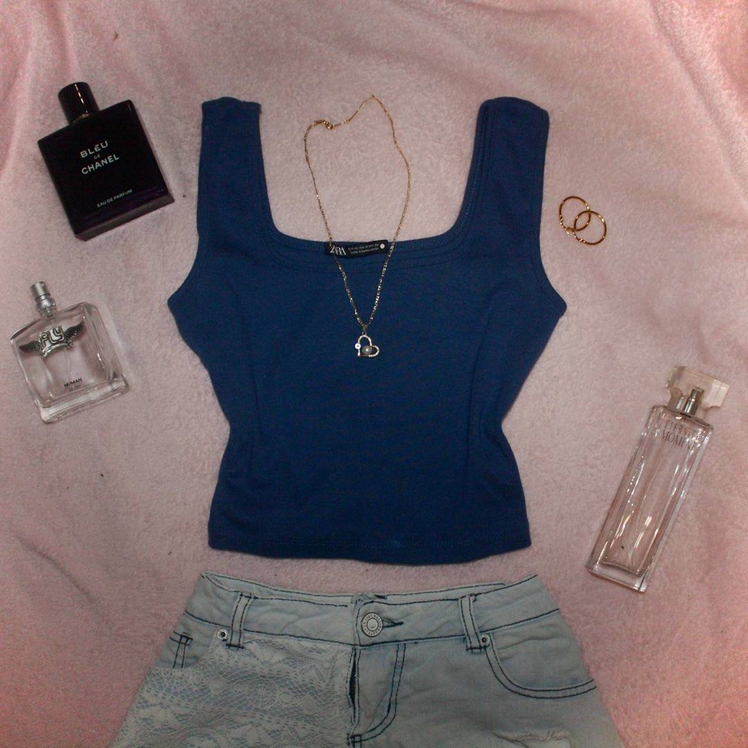 ZARA TANK TOPS (Category: Sleeveless) located in Manila. Submitted by 3z6lia (Listing ID 1470472450, Image 1). Description: ୨୧ ˚₊‧ zara tank tops ♡ decluttering my closet! selling these zara tank tops in two colors 🛍️ 𐙚 blue — size XL — ₱70 𐙚 pinkish salmon — size L — ₱70 ୨୧ ₊˚ details: * ₱70 each only! * different sizes and colors available * perfect for everyday wear, layering, or casual fits * please manage your expectations for preloved it