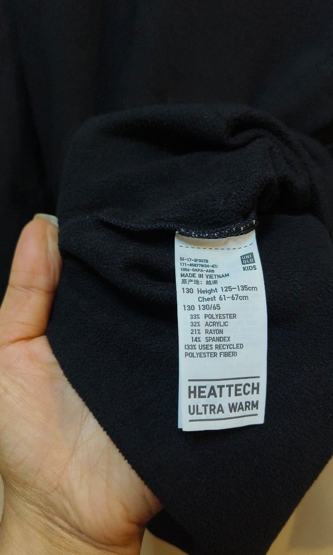 130 size Uniqlo heattech Ultra warm (Category: Babies & Kids Fashion) located in Baguio. Submitted by esselingri00355 (Listing ID 1470576709, Image 2). Description: no issue 600+sf gcash payment j&t.
