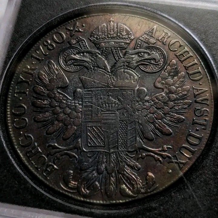 1780 Milan Restrike Thaler Silver Coin (Category: Currency) located in Trece Martires City. Submitted by marcus_numismatics (Listing ID 1470617374, Image 2). Description: Selling! Scarce! Php 8,500.00 1780 Milan Early Restrike Thaler Reference: Hafner H36a (ca. 1815-1828) "Holy Roman Empire" Features the familiar right-facing effigy of Maria Theresa of Austria; front, and the Habsburg double-headed eagle coat of arms representing the conjoined Im