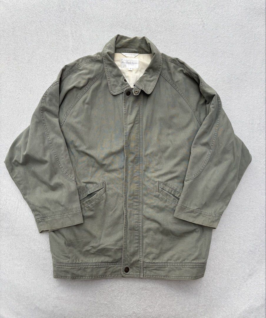 1980s Geoffrey Beene Workwear Jacket (Category: Coats, Jackets and Outerwear) located in Baguio. Submitted by thecollector2600 (Listing ID 1470599420, Image 1). Description: Large Pit to pit-24” Length-27” Shoulders-18” Sleeves-21” .