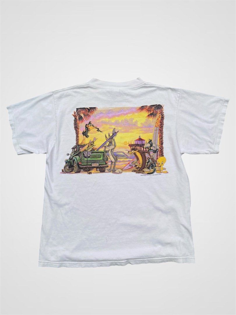 1995 Looney Tunes (Category: Formal Shirts) located in Bauang. Submitted by thriftydetrese (Listing ID 1470665747, Image 1). Description: 1995 Warner Bros Looney Tunes Surf Size Medium W- 21 L- 26 1 Pinhole & Need Wash Good Condition .