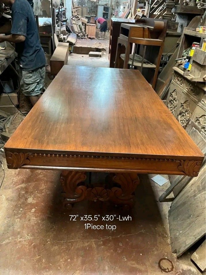 1 piece top Dining table 6-8 seaters narra wood (Category: Tables & Sets) located in Manila. Submitted by carmelites36250 (Listing ID 1470602082, Image 1). Description: Dining table 6-8 seaters❤ 1 piece top solid narra wood Pm me☎☎☎☎. 25k Only ✅✅✅.