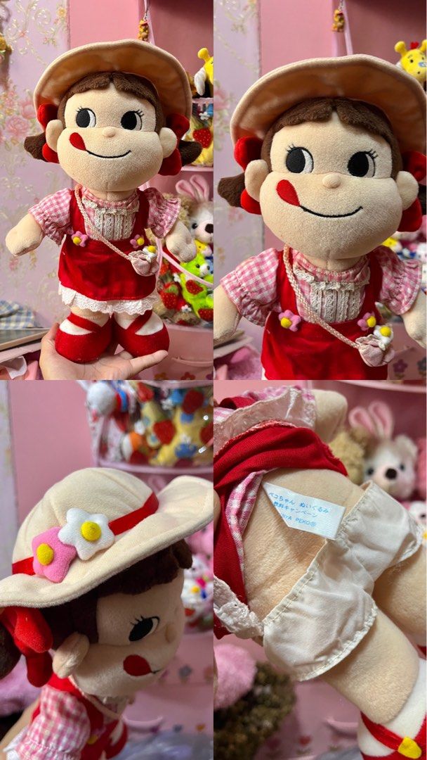 2006 Fujiya Peko-chan (Category: Plushies & Soft Toys) located in General Mariano Alvarez. Submitted by love.toy_schtory (Listing ID 1470586813, Image 1). Description: 𑣲┆ 2006 Fujiya Peko-chan ˚.⋆ֹ 🏷️ˎˊ˗ ⤷ M: 450 ⋆˚꩜｡ Sobraaang cute!!! ⋆˚꩜｡ Love the outfit so much 🍓🌼 ⋆˚꩜｡ No issue naman but x sensi not bnew.