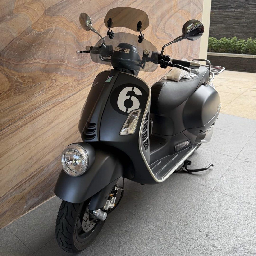 2021 Vespa Sei Giorni Loaded 340cc (Category: Motorbikes for Sale) located in Quezon City. Submitted by kathleenscloset (Listing ID 1470633905, Image 1). Description: Limited Edition Numbered 3000/5000 3,500km only Almost 300k upgrades LOADED Flat Piaggio Seat 18000 for 5’10 + height Original Stock Seat Pirelli Diablo Rosso Tires 10500 Zelioni Rear Suspension 30000+ Topbox & Backrest 20000+ Remus Sports Exhaust 70000 Brembo Brakes 10000+ Bgm Vari