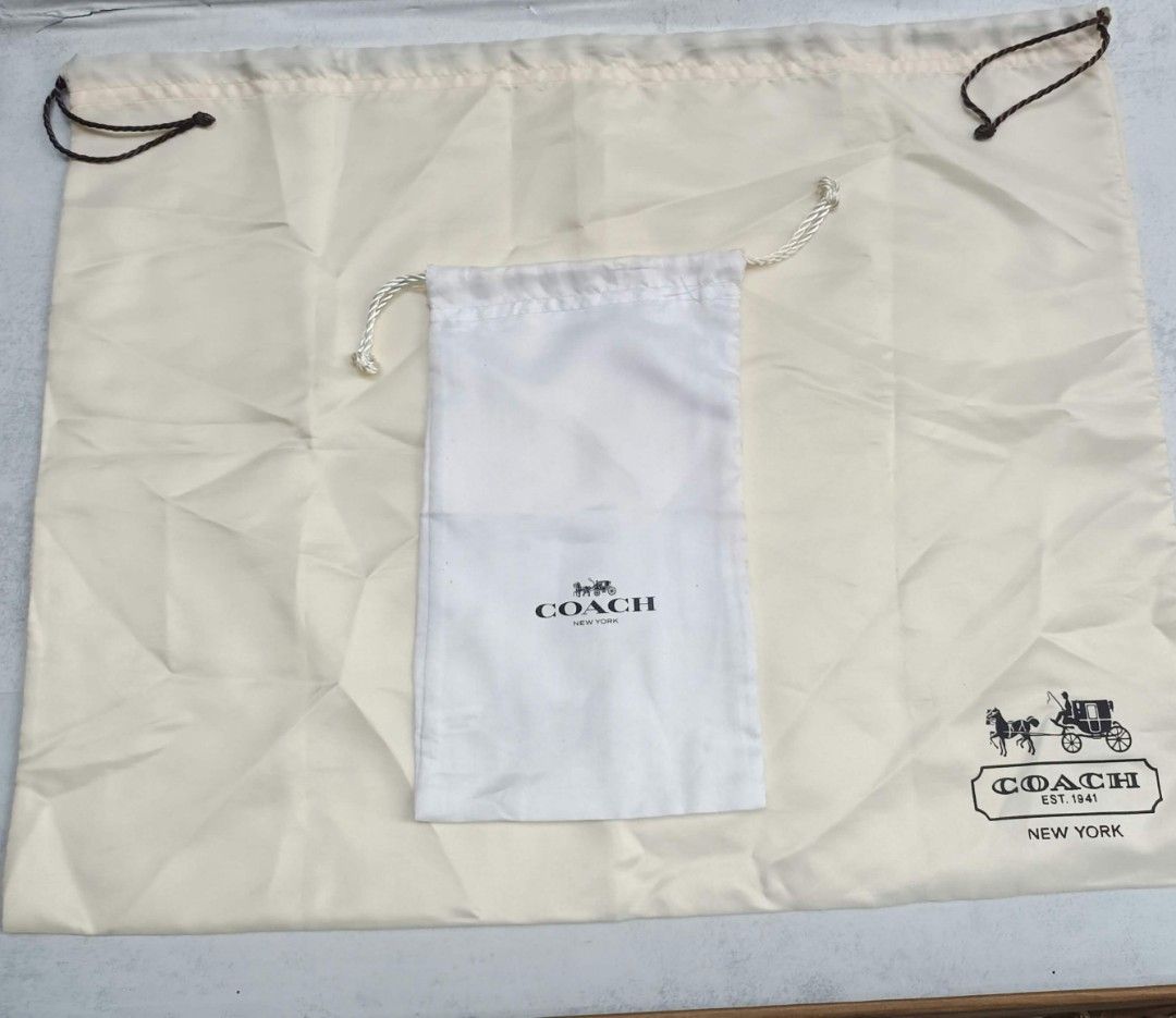 2 sets Coach Dust Bags (Category: Purses & Pouches) located in Davao. Submitted by lotispreloved (Listing ID 1470716665, Image 1). Description: .