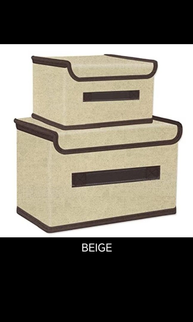 2in1 foldable storage boxes (Category: Storage Boxes & Baskets) located in San Juan City. Submitted by ja62493 (Listing ID 1470705458, Image 1). Description: 2in1 foldable storage bos 2sets onhand rfs: decluttering.