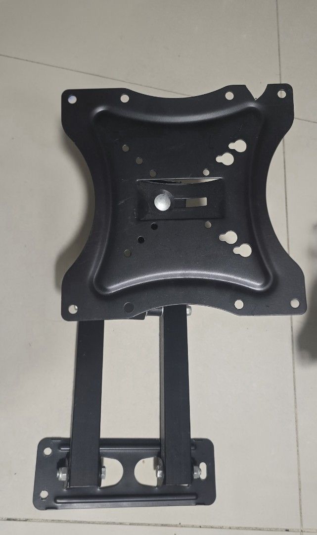 2pcs Heavy Duty Adjustable TV Wall Mount Bracket (Category: TV Parts & Accessories) located in Caloocan City. Submitted by marces (Listing ID 1470688766, Image 2). Description: - Sturdy black metal construction for flat screen monitor - Full-motion dual arms for flexible viewing angles - Includes VESA mounting plates and extension rails - used for my 24inch monitor * freebie* drawer rail .