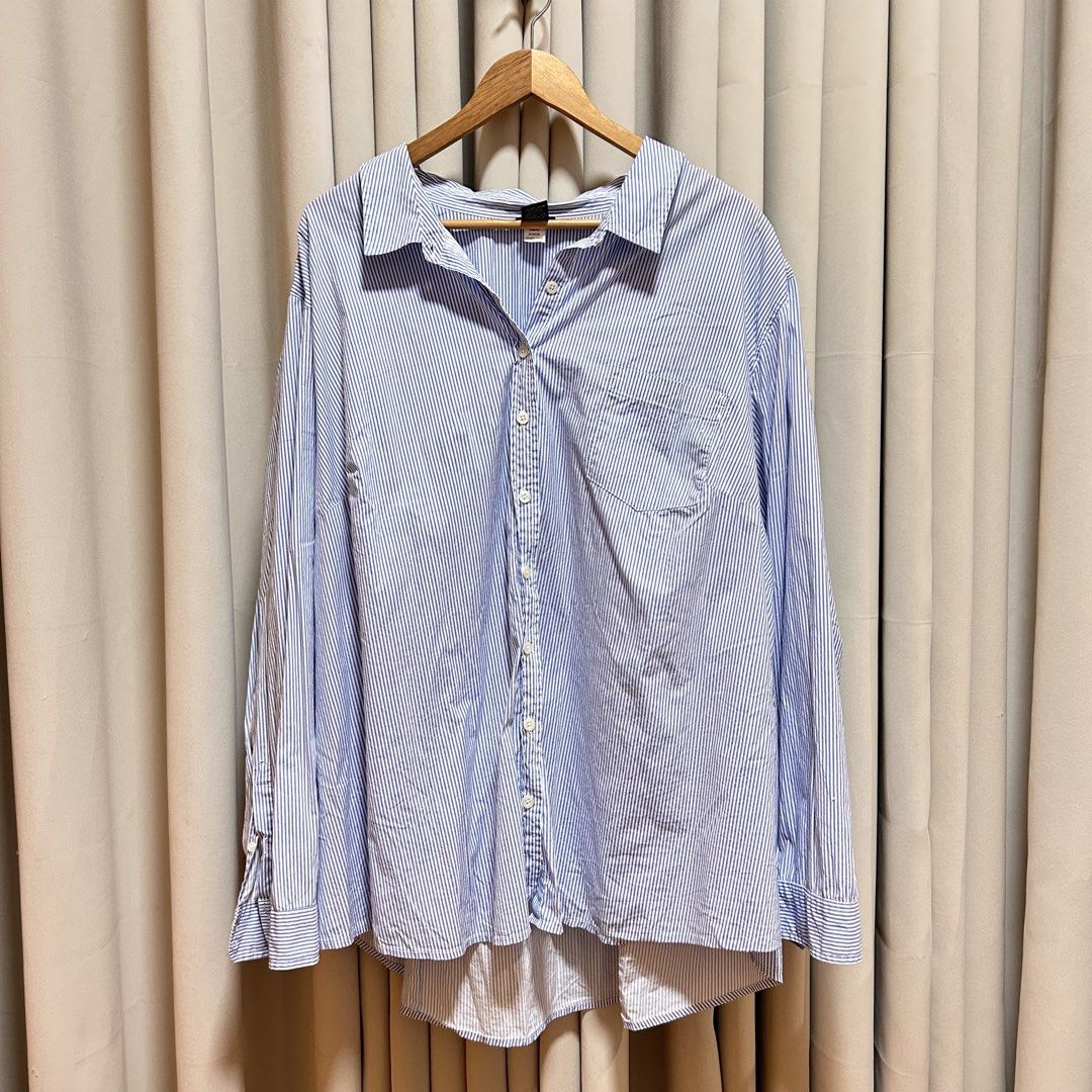 3XL Torrid Blue & White Stripes Oversized Longsleeves (Category: Longsleeves) located in Rizal. Submitted by from99abovecloset (Listing ID 1470608767, Image 1). Description: Size: 3XL Armhole (laid flat):15” Bust (around): 64” Length (laid flat): 33” Soft cotton | loose | like new .