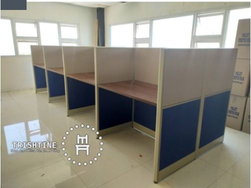 8-seater Workstation Full Fabric (Category: Office Furniture & Fixtures) located in Caloocan City. Submitted by jim.trishtineofficefurnitures (Listing ID 1470613063, Image 1). Description: - Modular multi-seater office workstation - Stylish wood grain tabletop with sturdy metal frames - Blue fabric acoustic partitions and modesty panels for privacy - Ideal for open office layouts and team setups - Durable, clean, and professional look DISCLAIMER: