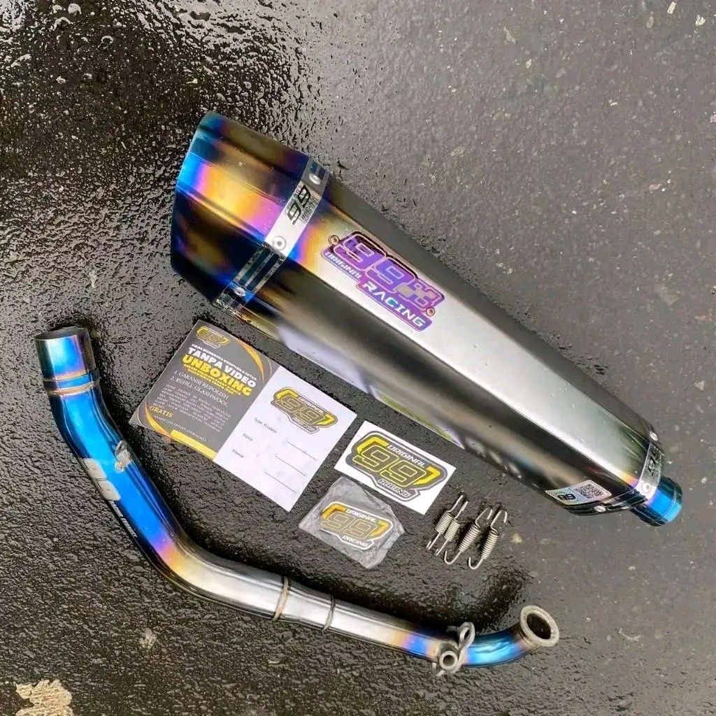 99 Racing Motorcycle Exhaust Pipe System (Category: Mufflers, Exhaust Parts & Accessories) located in Manila. Submitted by jyexclusivelux.ph (Listing ID 1470685368, Image 1). Description: 99 RACING PIPE BRANDNEW ONHAND FOR PCX 150 .