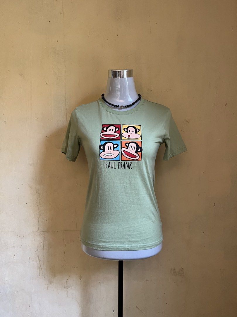 ✨ Paul Frank Sage Green Julius Monkey Graphic Tee✨ (Category: Others Tops) located in Lupon. Submitted by weilclstle (Listing ID 1470658882, Image 1). Description: Seller’s Reminder °~ payment first °~ manage your expectations as these clothes are thrifted °~ shipping fee will be shoulder by the buyer °~ issues will be stated if there’s any °~ wash before wearing ~ can request a video of the item ~ 🎀 Mode of Payment : Gcash ✮⋆˙ 🎀 Mode of Delive