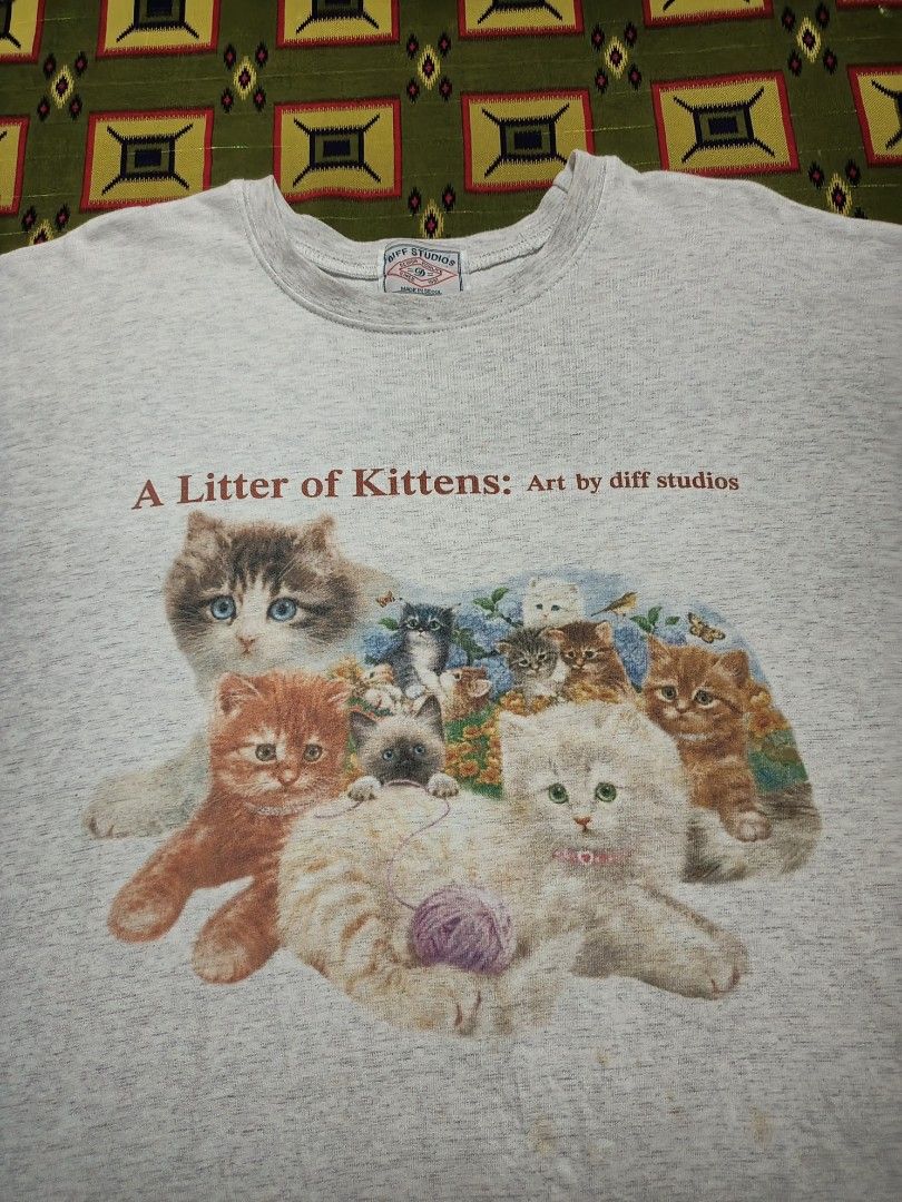 A Litter of Kittens Gray Tee (Category: Tshirts & Polo Shirts ) located in Lapu Lapu. Submitted by rebuild.arkives (Listing ID 1470618702, Image 2). Description: A Litter of Kittens Gray Tee ‎ ‎📏 Size Guide (Inches): ‎Length: 28 ‎Width: 23 ‎ ‎Color: 9/10 ‎Condition: 9/10 ‎Issue: Minimal Stains ‎ ‎📝 Heads up: ‎• This is a thrift item so please manage your expectations. ‎• Color may slightly differ due to lighting. ‎• Washed and ready to wear. ‎•
