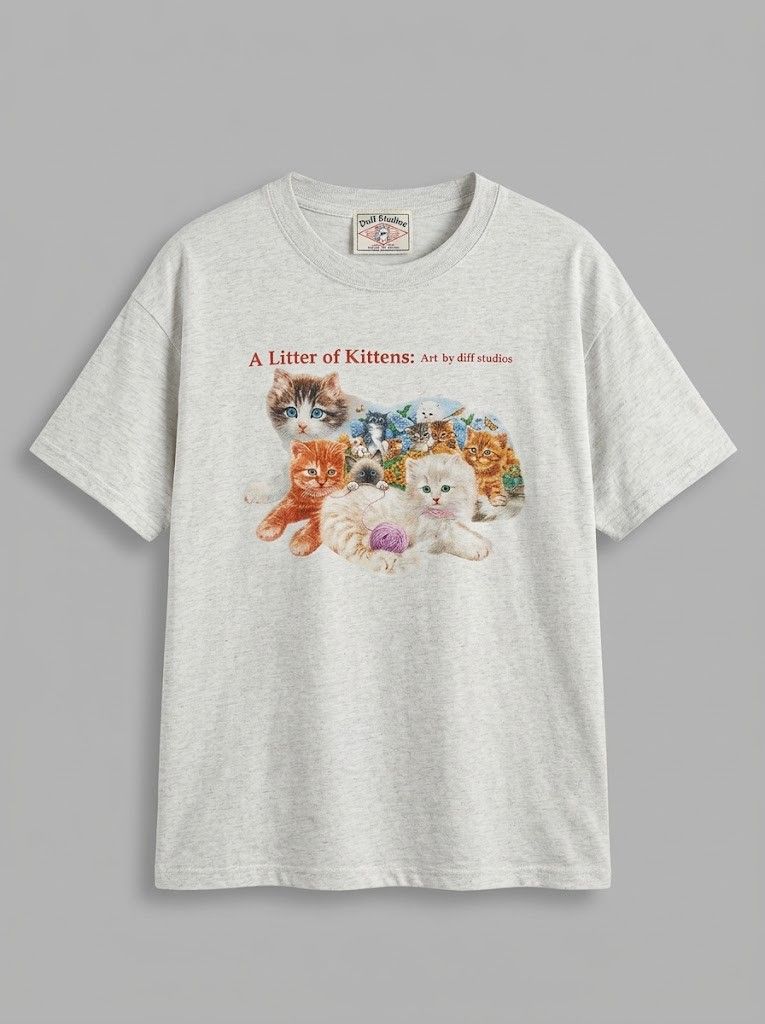 A Litter of Kittens Gray Tee (Category: Tshirts & Polo Shirts ) located in Lapu Lapu. Submitted by rebuild.arkives (Listing ID 1470618702, Image 1). Description: A Litter of Kittens Gray Tee ‎ ‎📏 Size Guide (Inches): ‎Length: 28 ‎Width: 23 ‎ ‎Color: 9/10 ‎Condition: 9/10 ‎Issue: Minimal Stains ‎ ‎📝 Heads up: ‎• This is a thrift item so please manage your expectations. ‎• Color may slightly differ due to lighting. ‎• Washed and ready to wear. ‎•