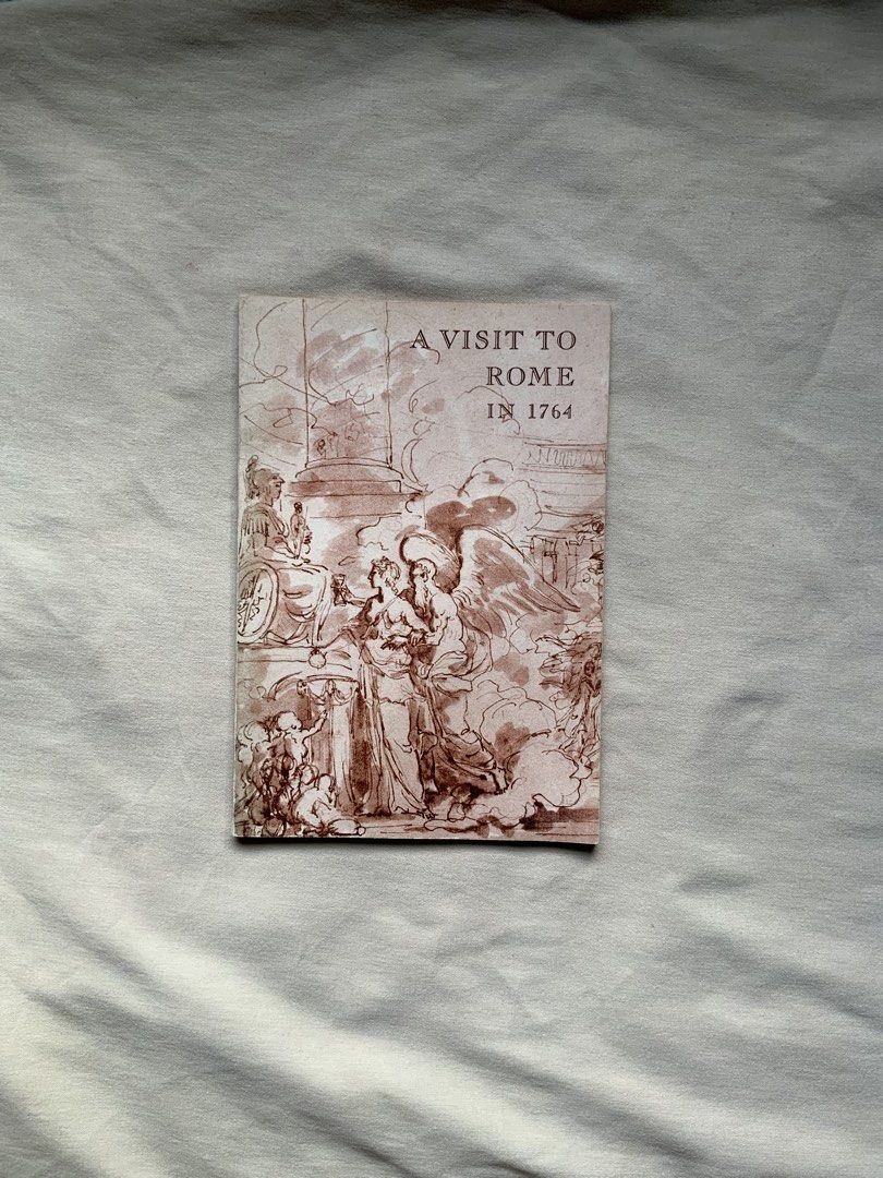 A Visit to Rome in 1764 booklet (Category: Storybooks) located in Manila. Submitted by benjchpages (Listing ID 1470621635, Image 1). Description: - Title: A Visit to Rome in 1764 - Format: Small softcover booklet - Cover Art: Sepia tone artwork featuring classic Roman architectural sketches and figures - Condition: Clean pages with minimal shelf wear on the edges - Ideal for: History and art fans.