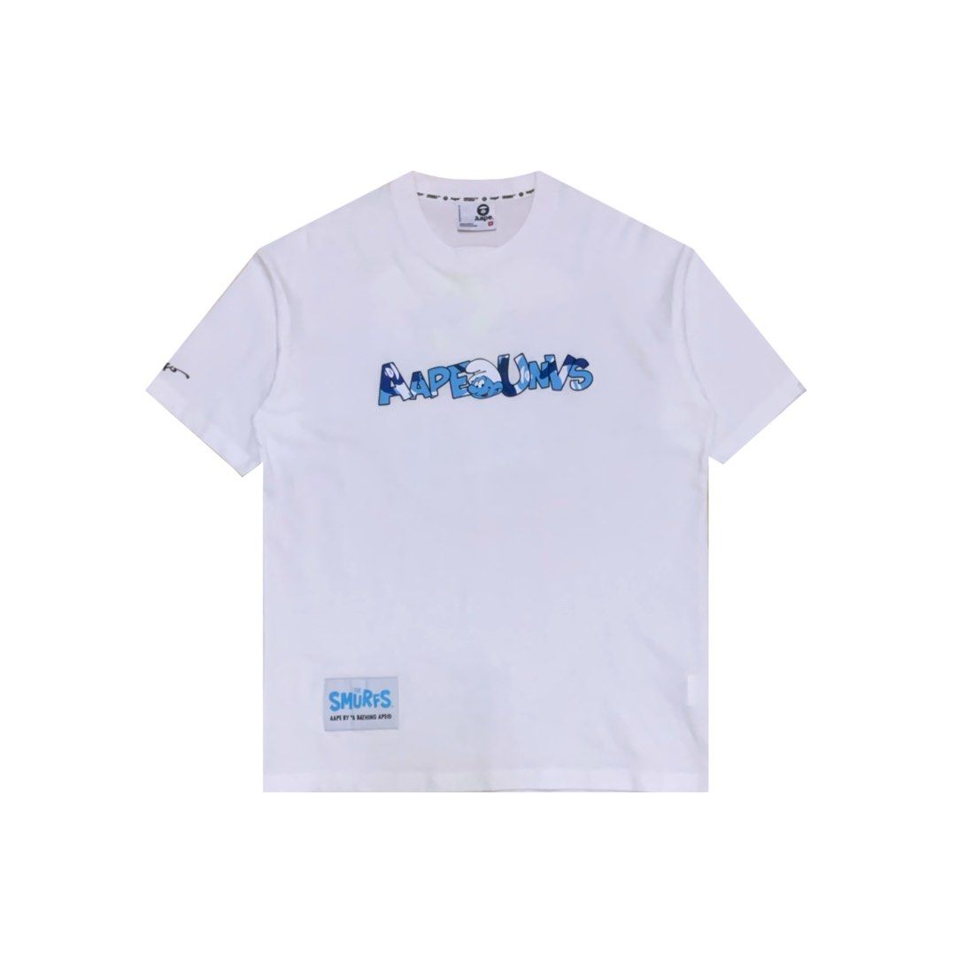 AAPE x SMURFS TEE (Category: Tshirts & Polo Shirts ) located in Manila. Submitted by scarlett_hope (Listing ID 1470609716, Image 2). Description: A•PE x SMURFS TEE (Hard to find) L: 28 W: 21 Color rate: 9.8/10 Condition: Excellent Price: 📩📩📩 📍Manila.