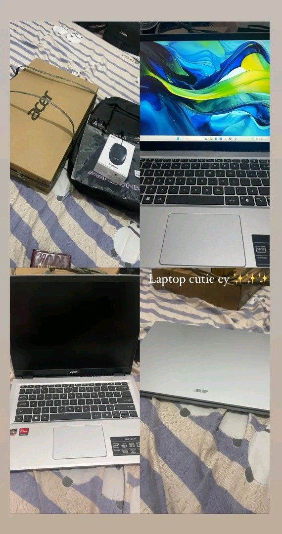 Acer Aspire Go 14 Laptop (Category: Laptops & Notebooks) located in Manila. Submitted by ashleykate02941 (Listing ID 1470597648, Image 1). Description: - Model: Acer Aspire Go 14 (Silver) - Specs: - Windows 11 Home Single Language - AMD Ryzen™ 5 Ryzen 7000 Series 7520U processor Quad-core 2.40 GHz AMD Radeon™ Graphics shared memory 35.6 cm (14") WUXGA (1920 x 1200) 16:10 60 Hz 8 GB, LPDDR5 512 GB SSD Good as new hindi masyado nagamit. Good for ga