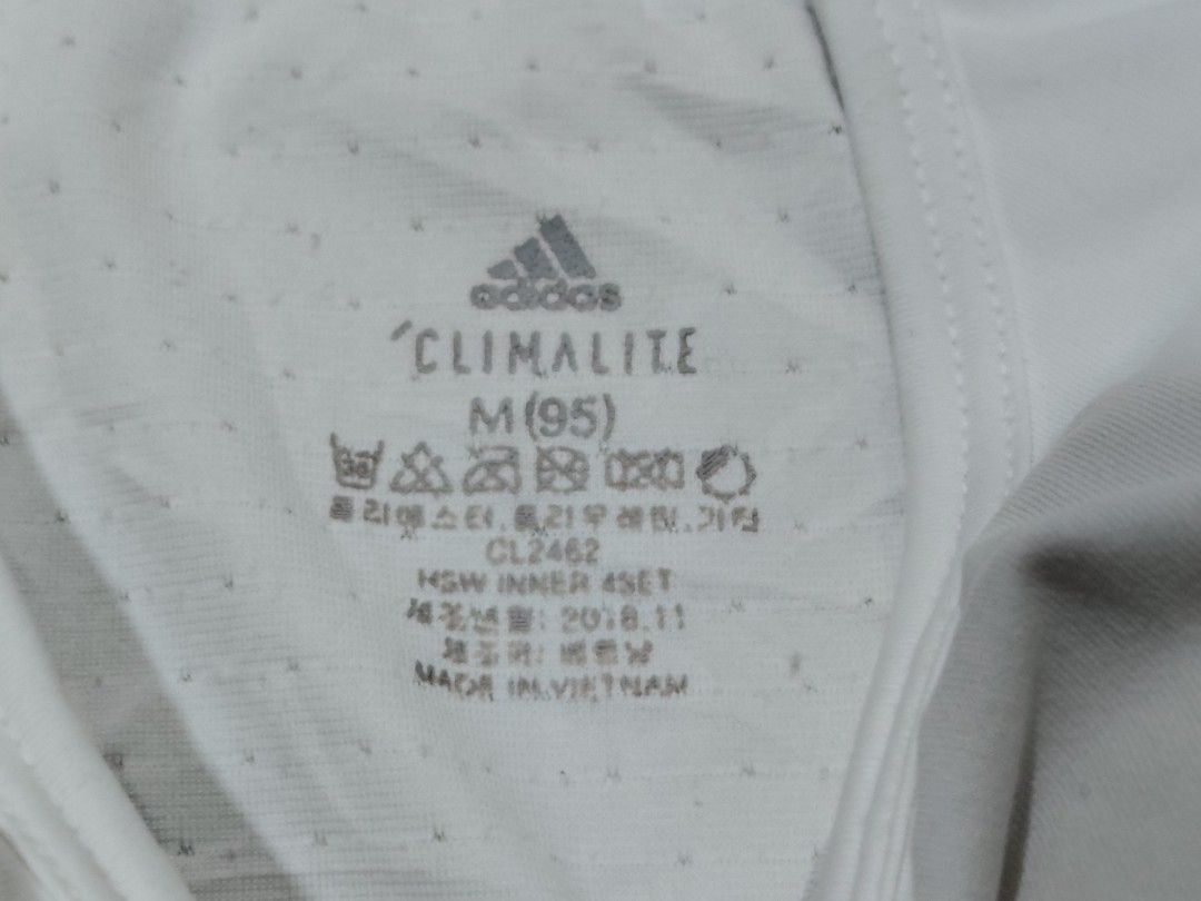 Adidas 2in1 Climalite Tank (Category: Activewear) located in General Santos City (Dadiangas). Submitted by alfredanth42291 (Listing ID 1470621348, Image 2). Description: ADIDAS CLIMALITE 2in1TANK white womens S-M W: 15-17.5 L: 22 -w/ inner sports bra -paded -quickdry note: -cracked print very good condition 185.