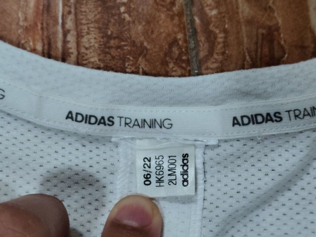 Adidas Aeroready Blouse (Category: Activewear) located in General Santos City (Dadiangas). Submitted by alfredanth42291 (Listing ID 1470611667, Image 3). Description: ADIDAS AEROREADY BLOUSE (big logo) white womens (W-22.5 L-20.5) -quickdry ✓excellent condition 250 #running #pickleball #sports #outdoor.