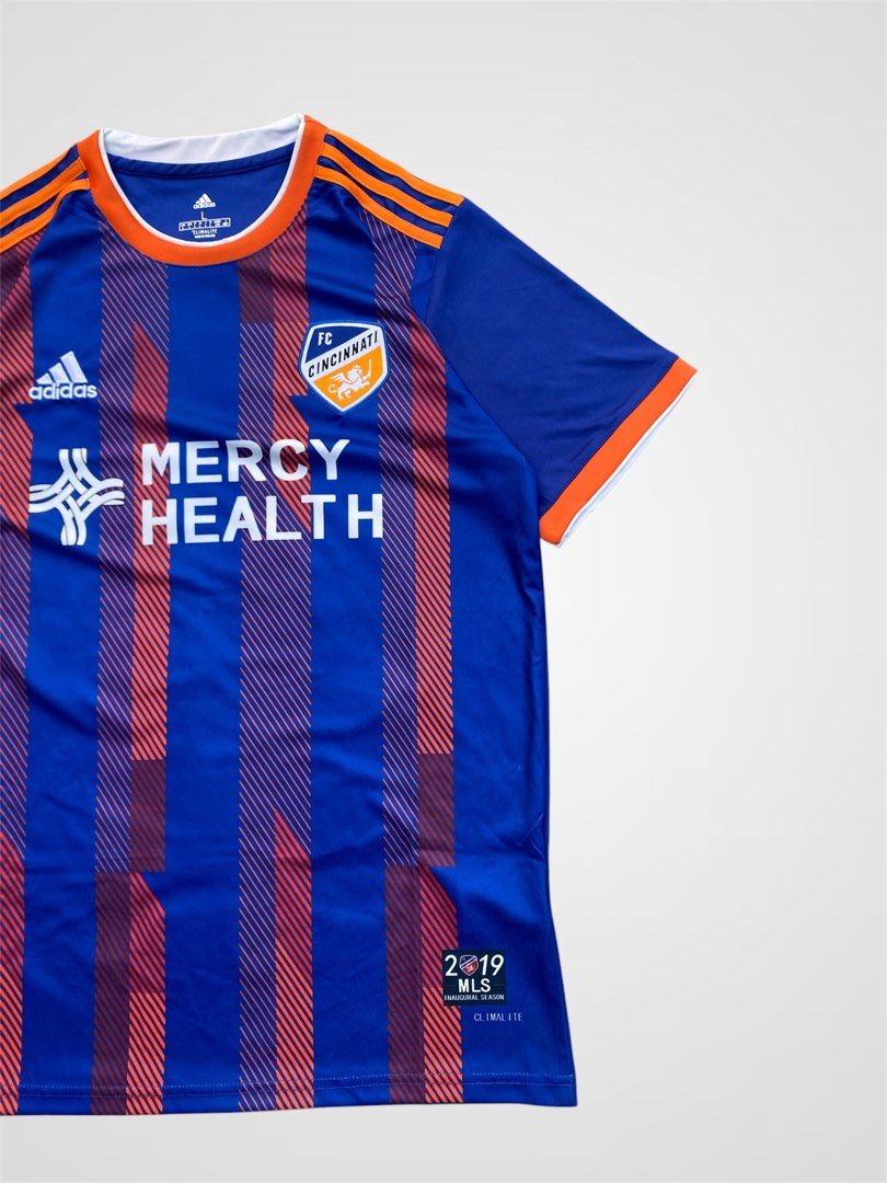 Adidas Cincinnati (Category: Tshirts & Polo Shirts ) located in Bauang. Submitted by thriftydetrese (Listing ID 1470668072, Image 3). Description: Adidas FC Cincinnati 2019 Cincinnati Soccer Jersey Size Large W- 22 L-29 No issue Excellent Condition .