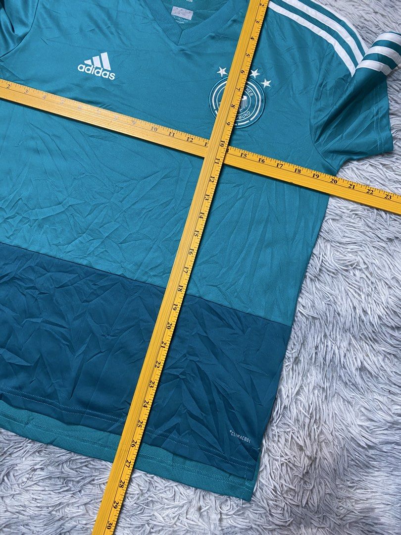 Adidas Germany Training Shirt (Category: Tshirts & Polo Shirts ) located in Solano. Submitted by solothrifting (Listing ID 1470574532, Image 3). Description: Adidas Germany Training Shirt Condition: 9/10 minor lints Size on tag: M Measurements in photos.