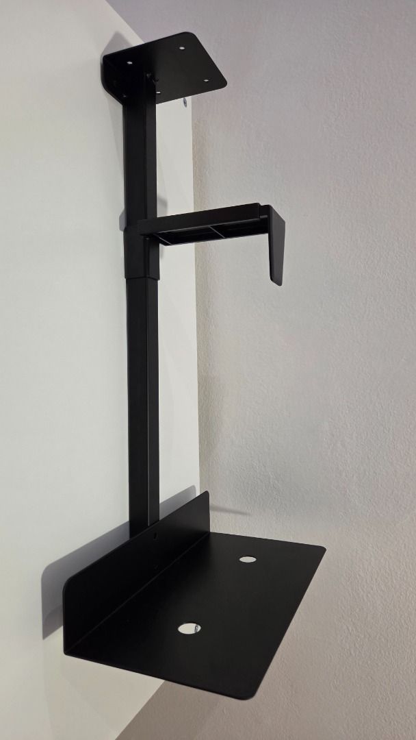 Adjustable Black Wall Mounted CPU Holder Computer Case Mount, Computers ...