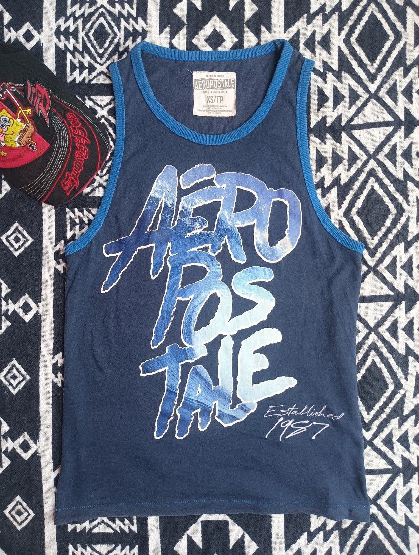 Aeropostale tank top (Category: Activewear) located in Bacolod City. Submitted by jazzteeeyyynn (Listing ID 1470558972, Image 1). Description: WTS♻️ Aéropostale tank top As New Condition ✅ Color: Blue 💙 Width: 17 Length: 27 Size Small ✅ Location: Bacolod City.