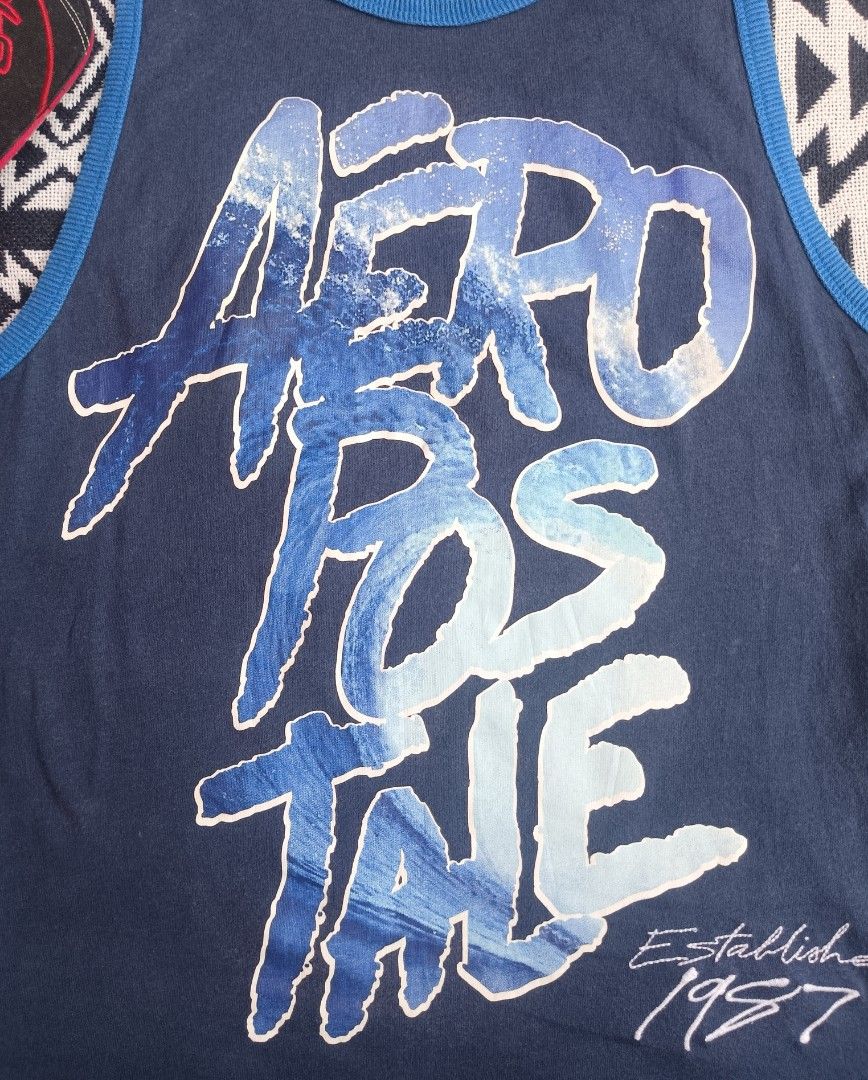 Aeropostale tank top (Category: Activewear) located in Bacolod City. Submitted by jazzteeeyyynn (Listing ID 1470558972, Image 2). Description: WTS♻️ Aéropostale tank top As New Condition ✅ Color: Blue 💙 Width: 17 Length: 27 Size Small ✅ Location: Bacolod City.