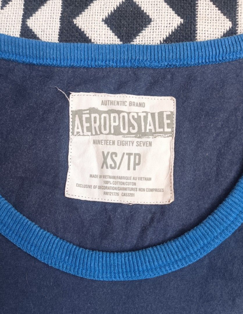 Aeropostale tank top (Category: Activewear) located in Bacolod City. Submitted by jazzteeeyyynn (Listing ID 1470558972, Image 3). Description: WTS♻️ Aéropostale tank top As New Condition ✅ Color: Blue 💙 Width: 17 Length: 27 Size Small ✅ Location: Bacolod City.