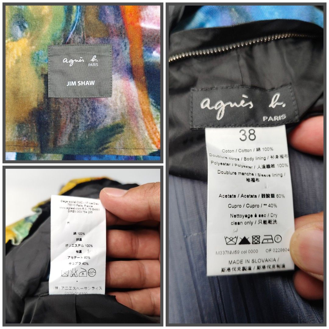 Agnès b. Jim shaw SPRING 2010 AOP parka (Category: Coats, Jackets and Outerwear) located in Baguio. Submitted by archival_thrifted.ph. (Listing ID 1470624601, Image 2). Description: FOR SALE‼️ .AGNÈS B. JIM SHAW SPRING 2010 AOP PARKA MENS JACKET .💯 AUTHENTIC . EXCELLENT CONDITION .SIZE 38 ON TAG .PHP 3500 PLUS SF .❌❌ COP/COD .MOP GCASH .COURIER J&T .BAGUIO AREA .DM FOR SURE BUYER TY.