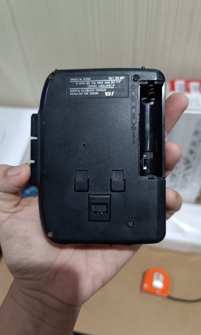 AIWA PORTABLE CASSETTE PLAYER (Category: Portable Music Players) located in Midsayap. Submitted by macoy.picker (Listing ID 1470562349, Image 2). Description: With Power working cassette pero mabilis ang ikot selling as defective for restoration +sf Location: North Cotabato.