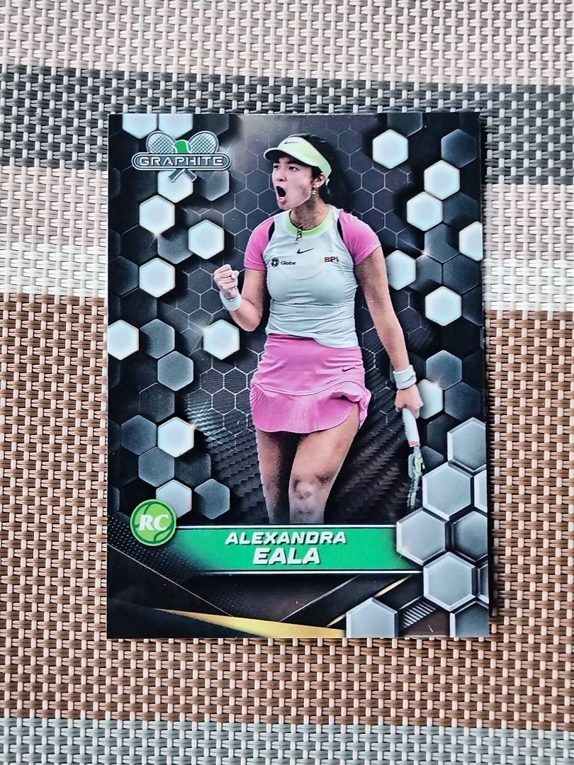 Alexandra Eala Topps Graphite RC (Category: Raw Singles) located in Muntinlupa City. Submitted by anawayne (Listing ID 1470597429, Image 1). Description: Alexandra Eala Topps Graphite Rookie Card.